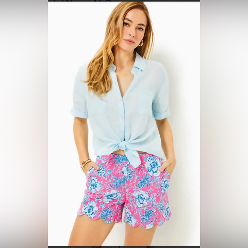 Lilly Pulitzer Buttercup Shorts Roxie Pink Wave N Sea